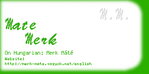 mate merk business card