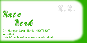 mate merk business card